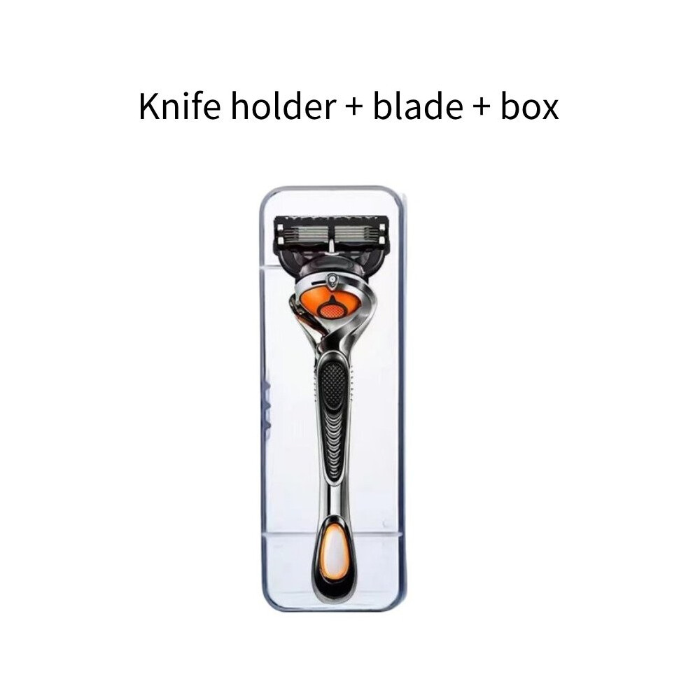 (Set) Manual Gillette Men Five Layers Stainless Steel Razor Knife Holder Quick Shave