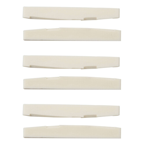 6 String Acoustic Bone Bridge Gitarre Schlitzsattel Gitarrenteile (6Er Pack)