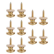 10 Pezzi Lana Lana Rame Chitarra Blocco Blocco Pioli Perni Forma Fungo Pulsante Fine