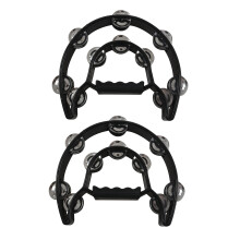 2X Compacto Double Half Moon Music Pandeiro PercussãO Tamborine Drum DuráVel