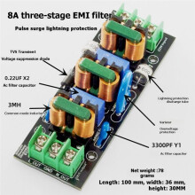 18A EMI Electromagnetic Interference Power Filter Filtering Pulse Surge  Protection Common Mode