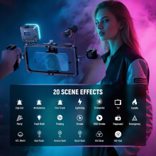 Magnetic RGB Camera Light, 360 Full Color Small LED Panel Video Light Portable Recording Photography Selfie Lighting
