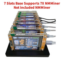 2.8 Inch NMMiner 7 Slots Base Bracket for NerdMinerBitcoin Crypto Solo Miner Supports 7X NMMiner 7 Slots Stand