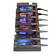 7X 1000KH/S NerdMinerNMMiner+7 Slots Base Upgraded Harshrate 2.8 Inch Display Bitcoin Crypto Solo Miner Home BTC