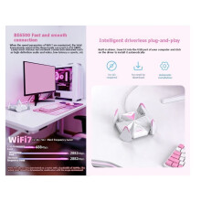COMFAST BE6500 WiFi7 Gigabit E-Sports USB3.0 Network Card 2.4G/5.8G/6G 3 Band Wi-Fi Receiver AP Transmitter for PC Win10/11