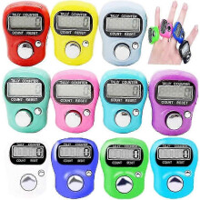 (As show, One size) 12pcs Mini Finger Counter Electronic LCD Counter Suitable for Electronic Measuring Devices