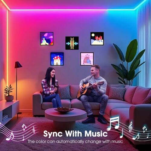 Pixel LED RGB Panel Digital Display Screen DIY Graffti Image Text Desktop Decor APP Control 16 X 16 Pixels 2