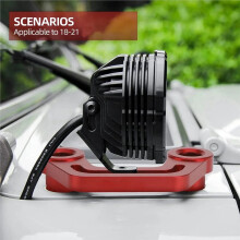 Aluminum 2PCS Light Mounting Brackets for 2018-2022 JL/JLU 2020 2021 2022 Gladiator JT A-Pillar Windshield