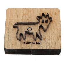 (As show, One size) Sheep Shape Cutting Die with Wood Base Alloy Steel Leather Stamp Mold for DIY Crafts