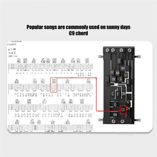 2pc Chords Trainer Acoustic Guitar Learning Accessory Assisted Learning System for Beginners and Adults Guitar Aid Tool 2