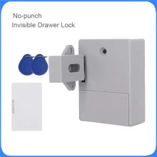 Sensor Invisible Lock RFID Key Card Drawer Lock Hidden Punch-Free Digital Locks DIY for Cabinet Wardrobe A