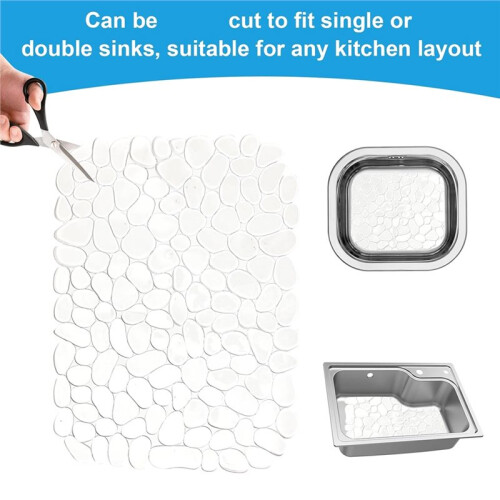 4 Pack Sink Protector Mat,Sink Protector Non-Slip Sinks Drainer Mat Cut to Size Draining Board Mats Pad 2