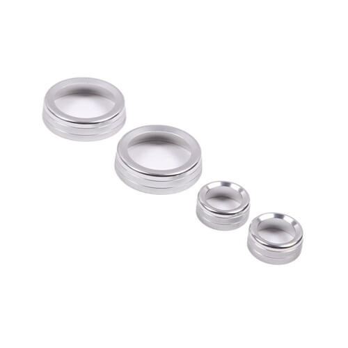 Car Central Console Silver AC Volume Knob Button  Cover Trim for  Corvette C7 2014-2019