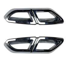 For Magotan B8 2016-2019 Rear Lip Bumper Spoiler Car Tail Throat Frame Exhaust Pipe Trim Silver
