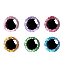 120 Pcs 18mm 3D Glitter Plastic Safety Eyes Round Crochet Doll Eyes with Washers Stuffed Animal Eyes for DIY