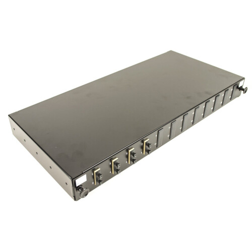 kenable Fibre Optic Patch Panel 12 port with 4 x SC Duplex MM Modules Adapters 8 Fibres 1