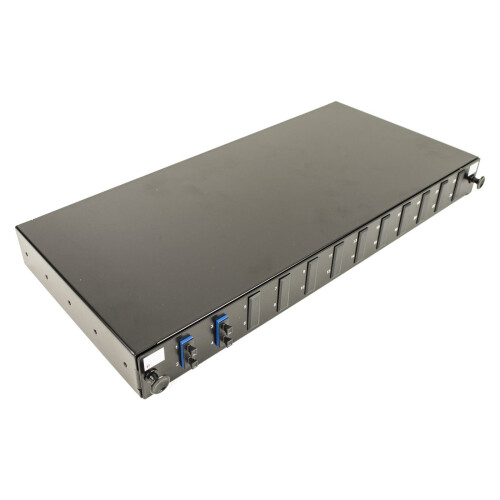 kenable Fibre Optic Patch Panel 12 port with 2 x SC Duplex SM Modules Adapters 4 Fibres 1