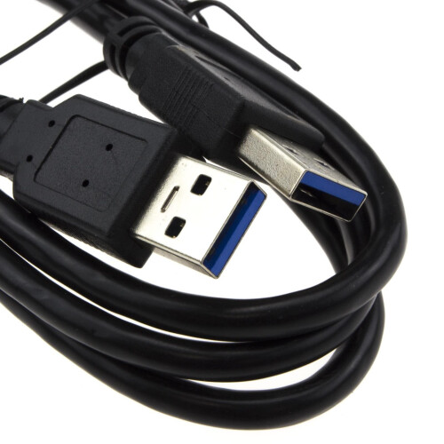 kenable USB 3.0 SuperSpeed Type A Plug to A Plug Cable Lead 0.5m Black 1