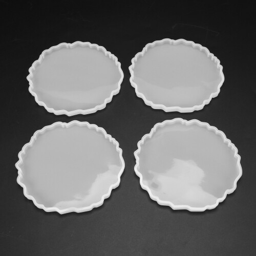 8 Pcs Silicone Agate Coaster Resin Casting Making Mold,Coaster Epoxy Molds  DIY, Home Decoration 2