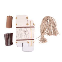 100pcs Suitcase Favor Box Party Favor Candy Box, Vintage Paper with Tags and rope