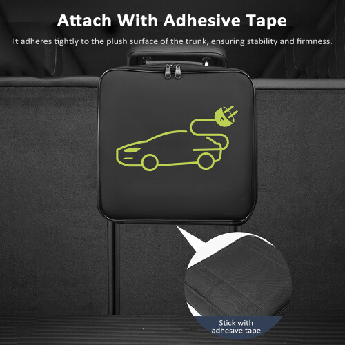 Waterproof EV Cable Storage Bag 32x32x10cm with Sponge Lining and Secure Fixation 1