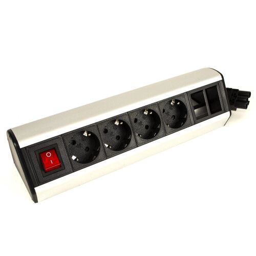 Excel Desktop Power Unit 4 x EU Schuko Sockets & 2 x 6C Module Inserts GST18 2