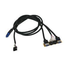 60cm Front Case Panel USB3.0+USB3.0+HD Audio Jack I/O Board+Internal Wire USB Bezel DIY Case Extension