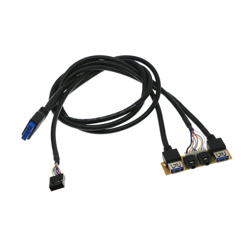 60cm Front Case Panel USB3.0+USB3.0+HD Audio Jack  I/O Board+Internal Wire USB Bezel  DIY Case Extension