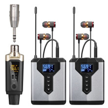 Draadloos in-Ear Monitorsysteem, Draagbare en Oplaadbare Zender en Ontvanger voor Podiumoptredens B