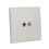 Audio RCA Phono Wall Faceplate Pass Through Coupler No Soldering White 1