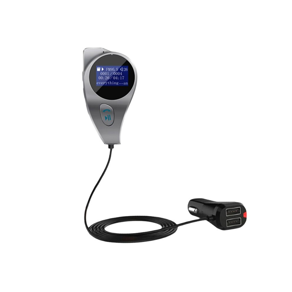 5.0 Car Fm Transmitter Aux Audio Receiver Mp3 Player Dual Usb Charger Tf Card U Disk Music Handsfree Kit 6033389154228