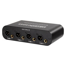Isolador de Áudio de 4 Canais Filtro de Redução de Ruído de Áudio 6.35 6.5 XLR 4 Entradas 8 Saídas Isolador de Áudio Multicanal