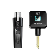 Transmissor e Receptor Adaptador de Sinal Recarregável Adaptador de Microfone Sem Fio para Mixer de Áudio Guitarra Elétrica 1 Transmissor