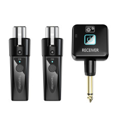 Transmitter and Receiver Rechargeable Signal Adapter Wireless Mic Adapter for Audio Mixer Electric Guitar 2 Transmitter