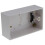 kenable Surface Mount Back Box Pattress Box 2 Gang 47mm with Cable Holder EARTHED 1