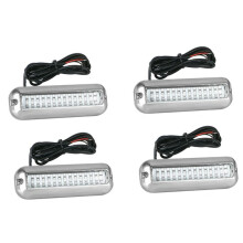 4 Stuks 42LED Jacht Onderwaterverlichting Roestvrij Staal Marine Navigatielamp IP68 Waterdichte Marine Bootlamp