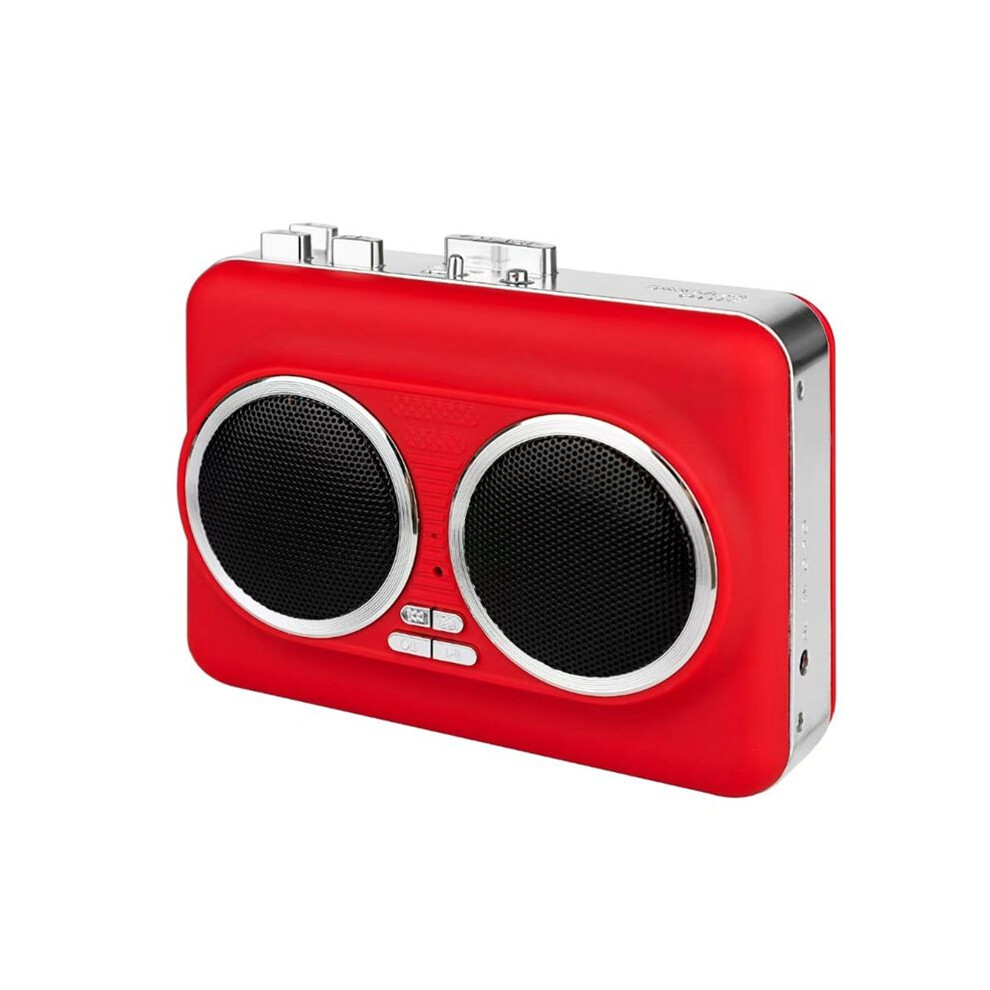 Usb Cassette Player Music Tape To Mp3 Converter Plug And Cassette Tape Player Convertor With Dual Speaker Red 4713554613652