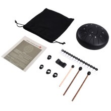 Steel Tongue Drum 6 Inch 11 Notes D Tones Glucophone Ethereal Drum Music Drum Tongue Drum Percussion Instrument