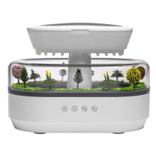 Máquina de Aromaterapia com Gotas de Água, Umidificador Doméstico com Alto Volume de Névoa, Luz Atmosférica Colorida, Plugue UE
