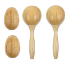 Set di Sonagli A Forma di Uovo di Maracas In Legno per Adulti e Bambini, Strumento Musicale con Suono Chiaro e Martello di Sabbia per Spettacoli Dal