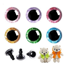 120 PièCes 18 mm 3D Paillettes Yeux de SéCurité en Plastique Rond Artisanat Crochet Yeux de PoupéE avec Rondelles Yeux D'Animaux en Peluche pour
