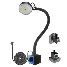 Magnetische Arbeitsleuchte, LED-Maschinenleuchte, Arbeitsleuchte mit Flexiblem und Magnetischem Fuß, Werkstattlampe für Drehmaschinen mit US-Stecker