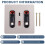 12w Universal Wall Panel Socket with Usb-A Usb-C Retractable Charging Cable, Mobile Phone Tablet Charging Type C Outlet 8