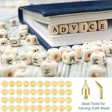 43Pcs Wood Burning Tip Set Including Letter Number Symbol Wood Burning Tip for DIY Embossing and Carving Crafts