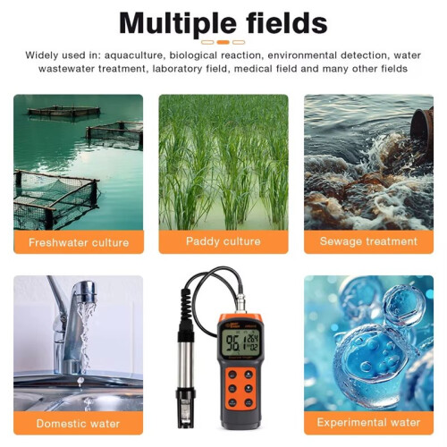 Aquaculture DO Tester Digital Dissolved Oxygen Meter Water Quality Tester Measuring Range Oxygen Contents Detector 1