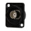 Brushed Aluminium Black BNC CCTV Wall Faceplate D-Series Chassis Mount Insert 1