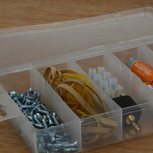 kenable Storage Box Organiser 6 Compartment with Hinged Lid for Nuts/Bolts/Fishing 2