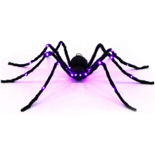 Halloween Light Spider Decorations Hairy Spider Decoration for Halloween Indoor & Outdoor Decor 2.9ft