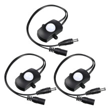 3pcs 5V-24V 5A PIR Motion Activated Sensor Light Occupancy Motion Sensor with Coupler Cable for Party