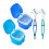 2 Pack Denture Bath Case Cup Retainer Cleaner Holder Case False Teeth Soaking Container Dental Bath Storage Box B 1